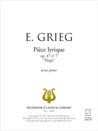 Pièce lyrique op. 47 n° 7 ''Élégie''