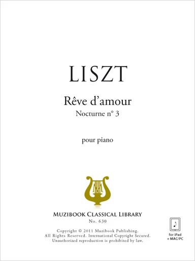 Rêve d'amour - Franz Liszt - Muzibook Publishing