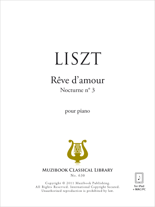 Rêve D'amour - Piano - Franz Liszt (EAN13 : 3700681107308) | Muzibook ...