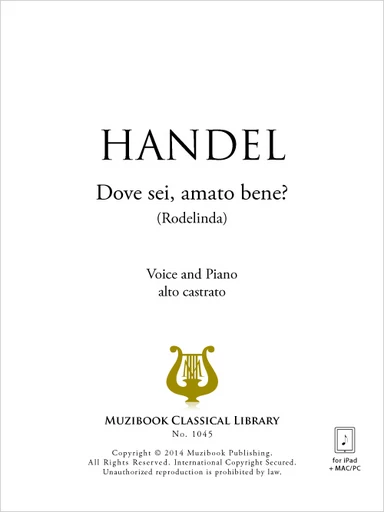 Dove sei, amato bene? - Georg Friedrich Haendel - Muzibook Publishing