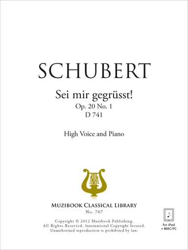 Sei mir gegrüsst! - Franz Schubert - Muzibook Publishing