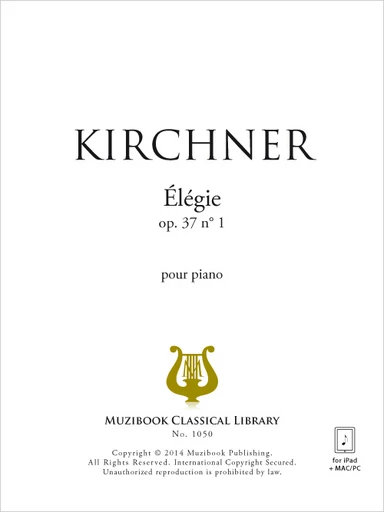 Élégie op. 37 n° 1 - Theodor Kirchner - Muzibook Publishing