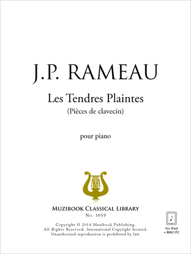 Les Tendres Plaintes - Jean-Philippe Rameau - Muzibook Publishing