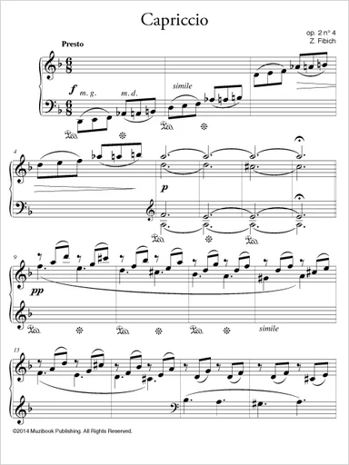 Capriccio op. 2 n° 4 - Zdeněk Fibich - Muzibook Publishing