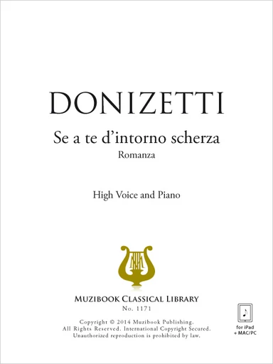 Se a te d'intorno scherza - Gaetano Donizetti - Muzibook Publishing