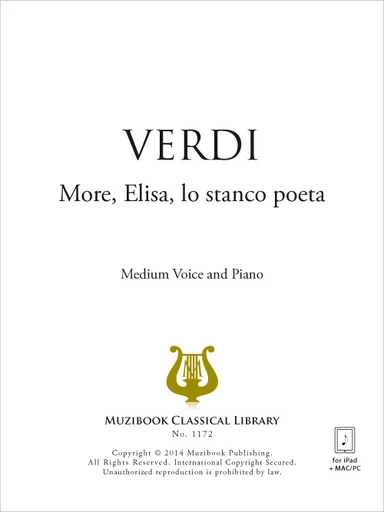 More, Elisa, lo stanco poeta - Giuseppe Verdi - Muzibook Publishing