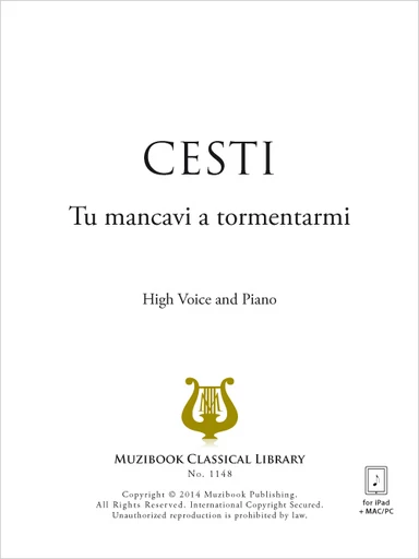 Tu mancavi a tormentarmi - Antonio Cesti - Muzibook Publishing