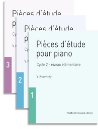 Pièces d'étude pour piano Cycle 2 - niveau élémentaire (Cahier 1, 2 et 3)