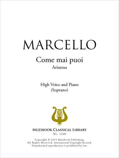 Come mai puoi vedermi piangere - Benedetto Marcello - Muzibook Publishing