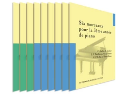 Six morceaux et études pour la 3ème, 4ème et 5ème année de piano (9 cahiers)